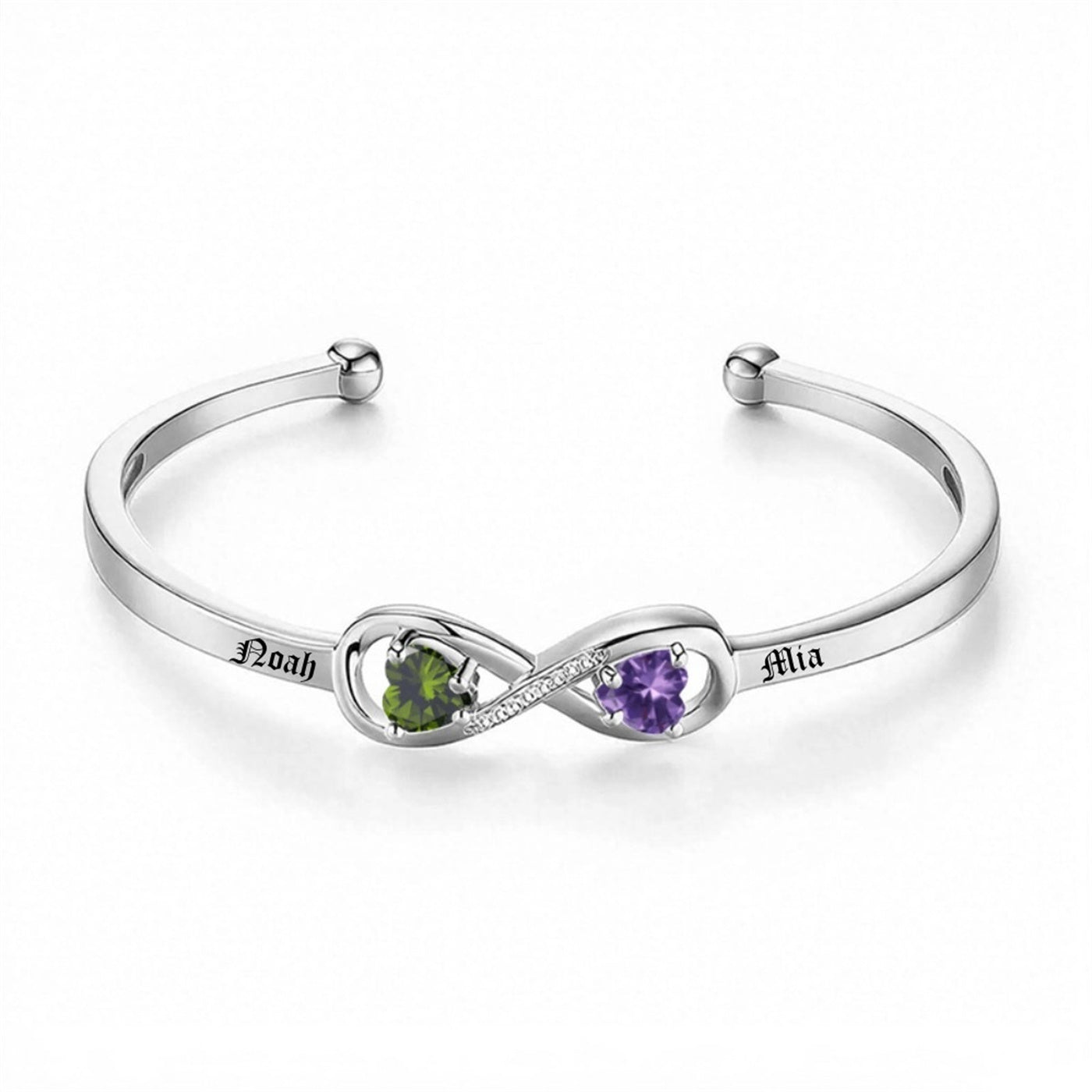Love-shaped Zirconia Bracelet With Endless Diamond Inlays